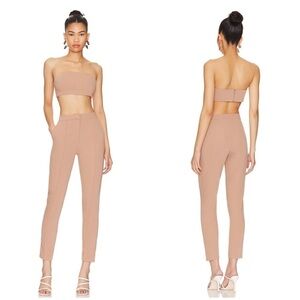 Superdown Remy Bandeau Pant Set in Nude